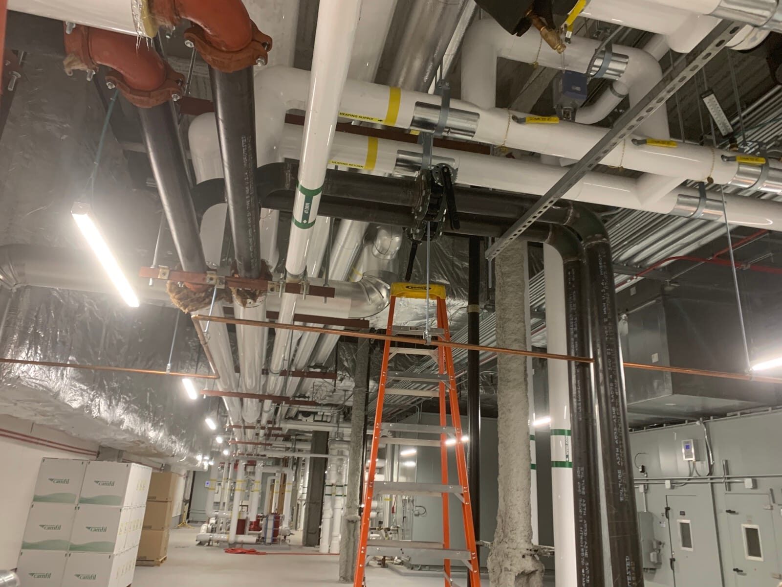 Finished mechanical piping for the OR retrofit