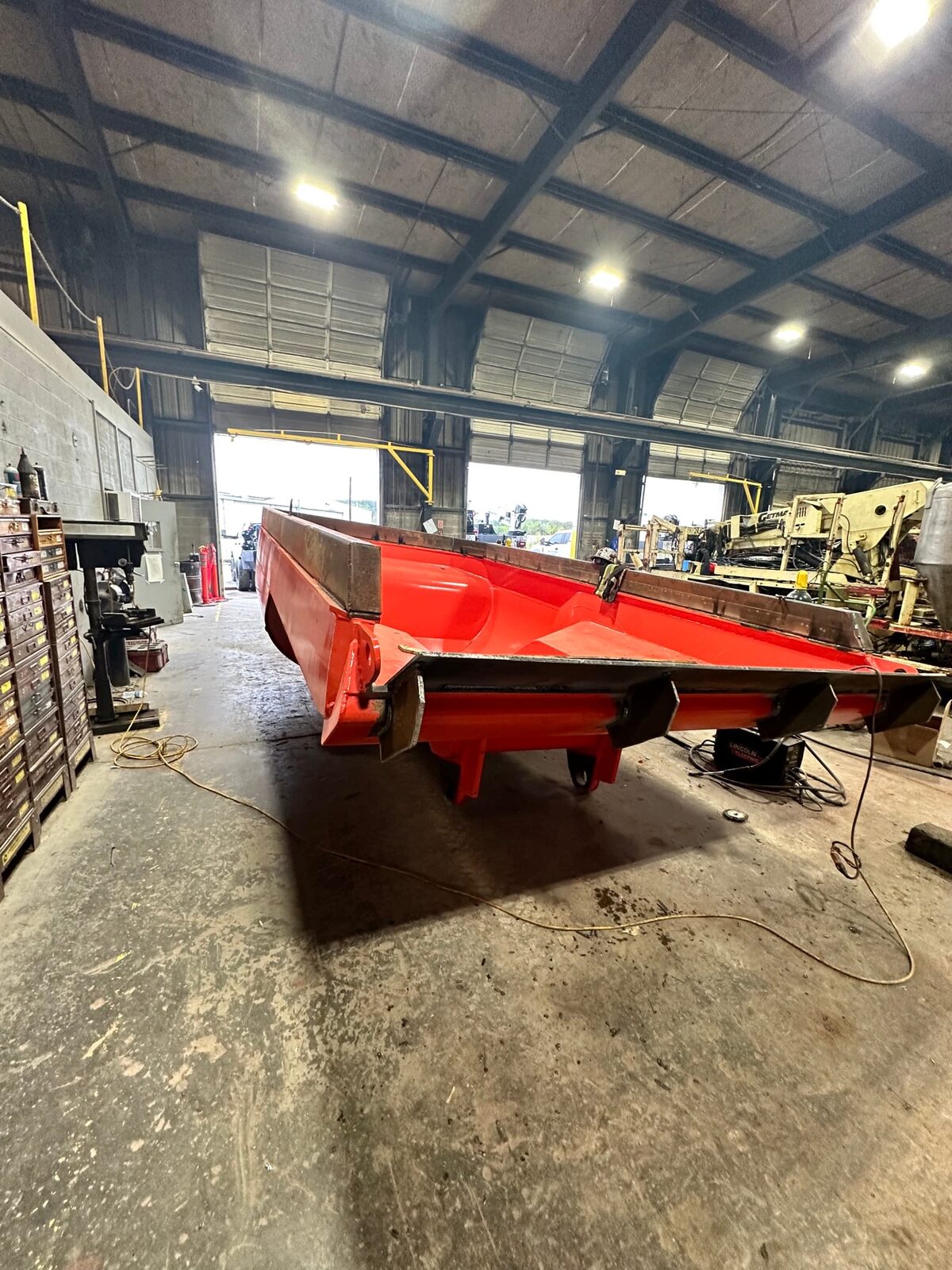 Conveyor butterfly/separator chute repair at the Cumberland zinc mine, finished installation
