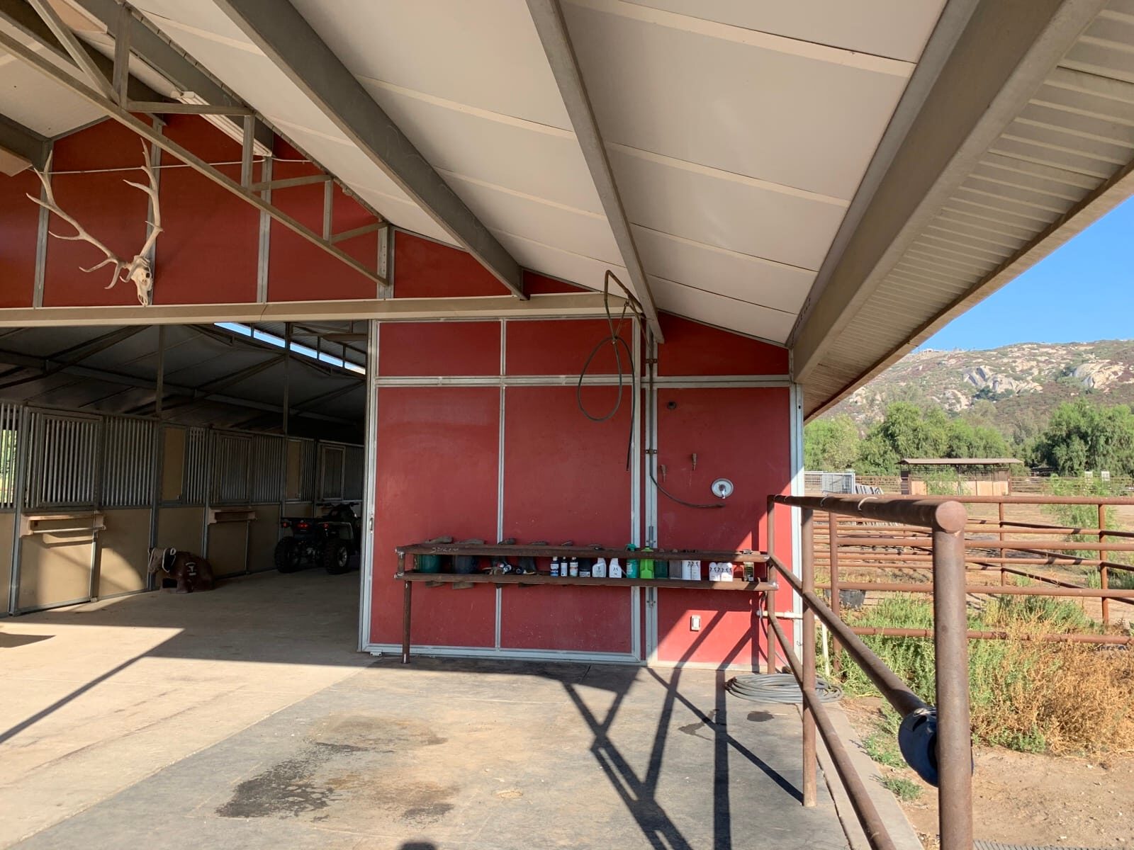 Custom fabricated steel structure with clean welds and precise detail, close-up